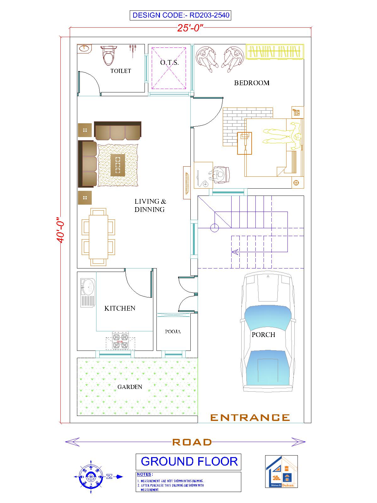 GROUND FLOOR II 25X40 II SMALL HOUSE-03