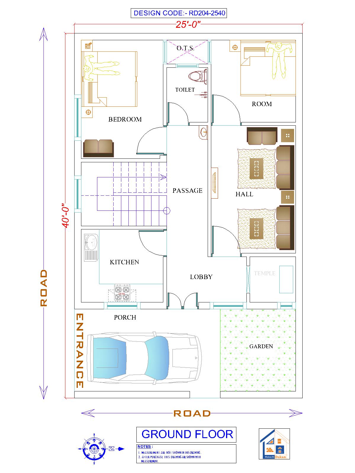 GROUND FLOOR II 25X40 II SMALL HOUSE-04