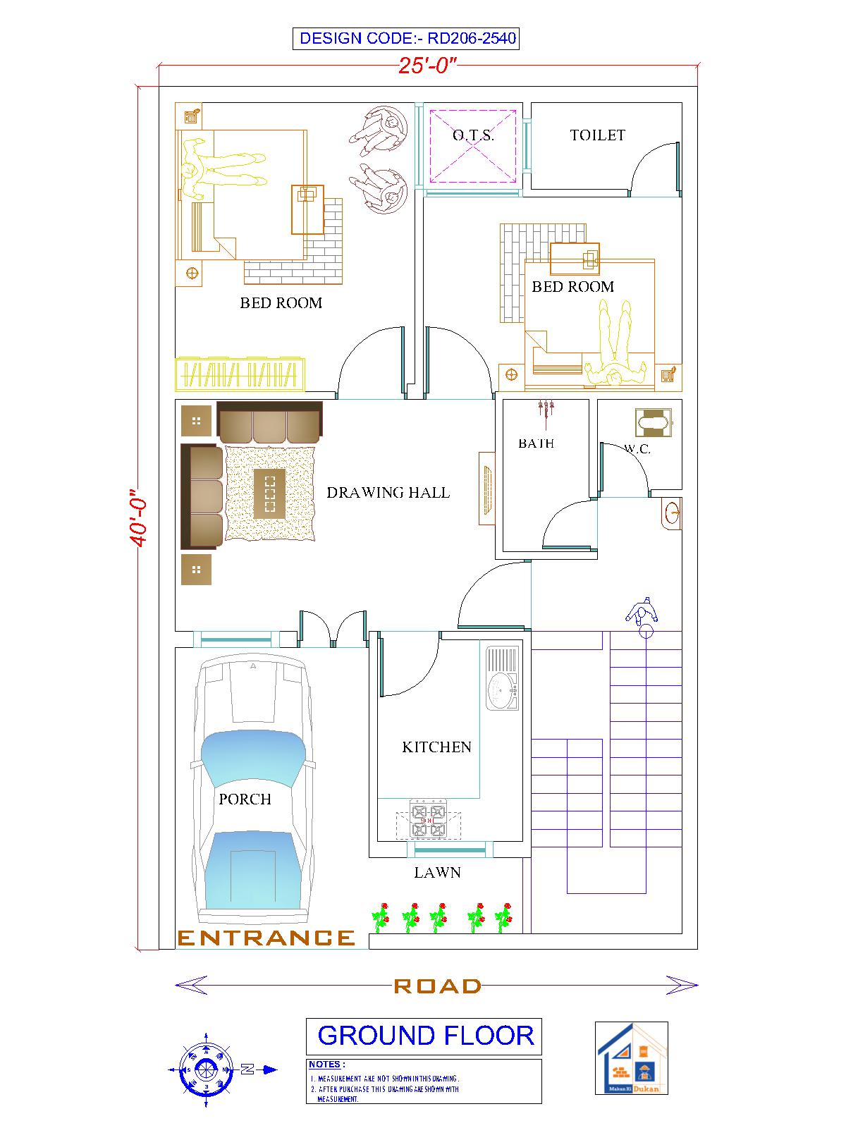 GROUND FLOOR II 25X40 II SMALL HOUSE-06