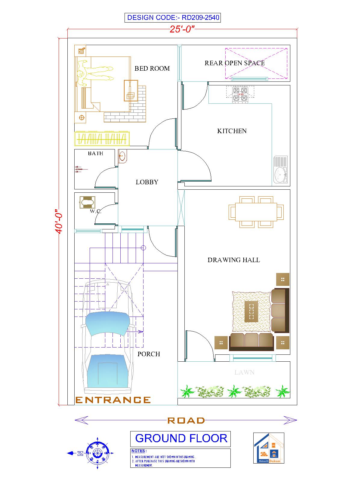 GROUND FLOOR II 25X40 II SMALL HOUSE-09