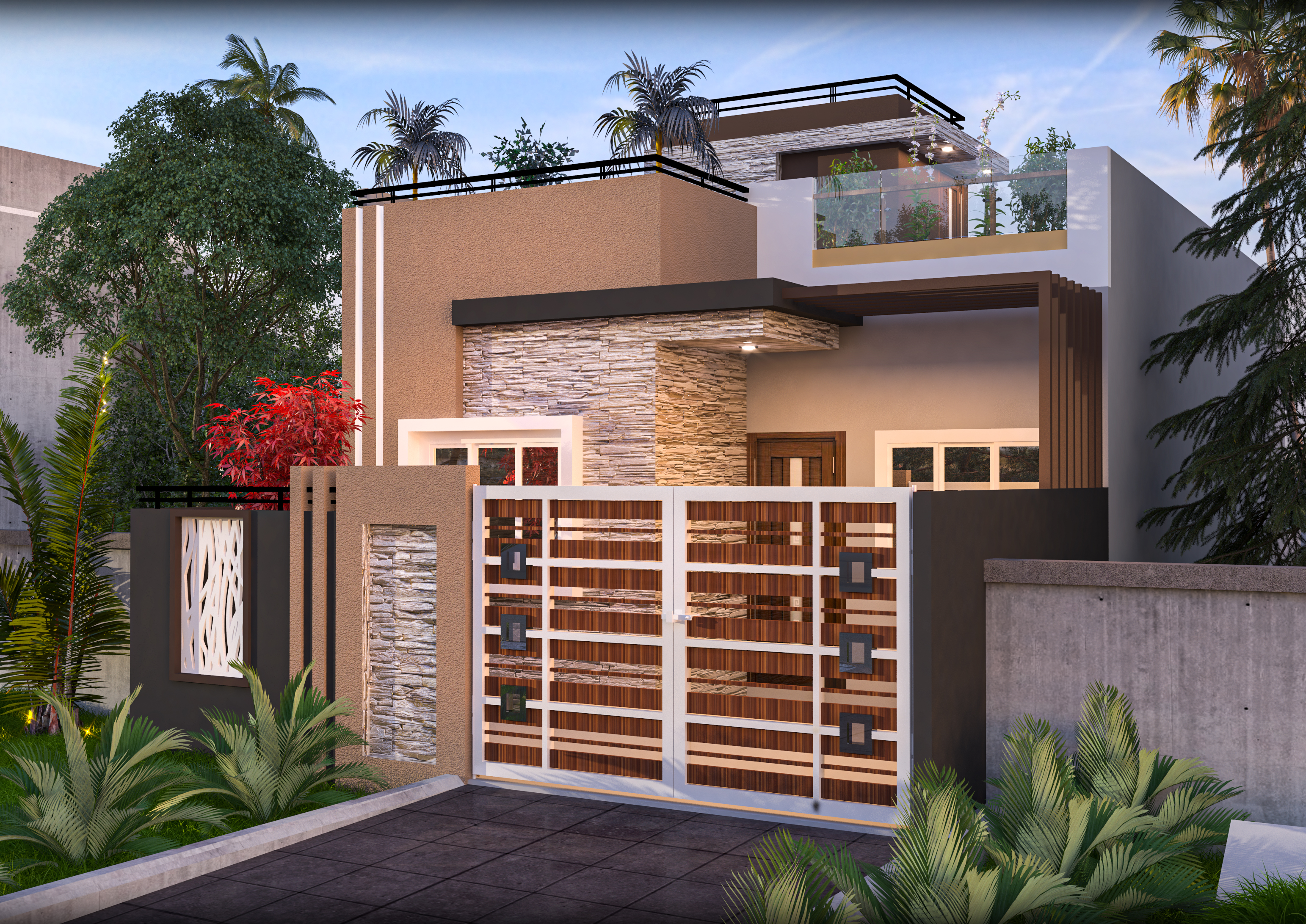 Ground Floor II 20X50 II Modern Elevation-2001