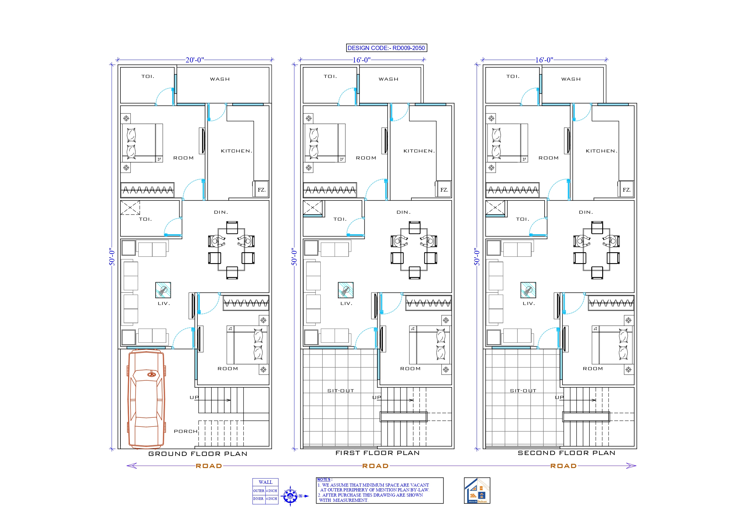 GROUND+2 FLOOR II 20X50 II SMALL HOUSE-009