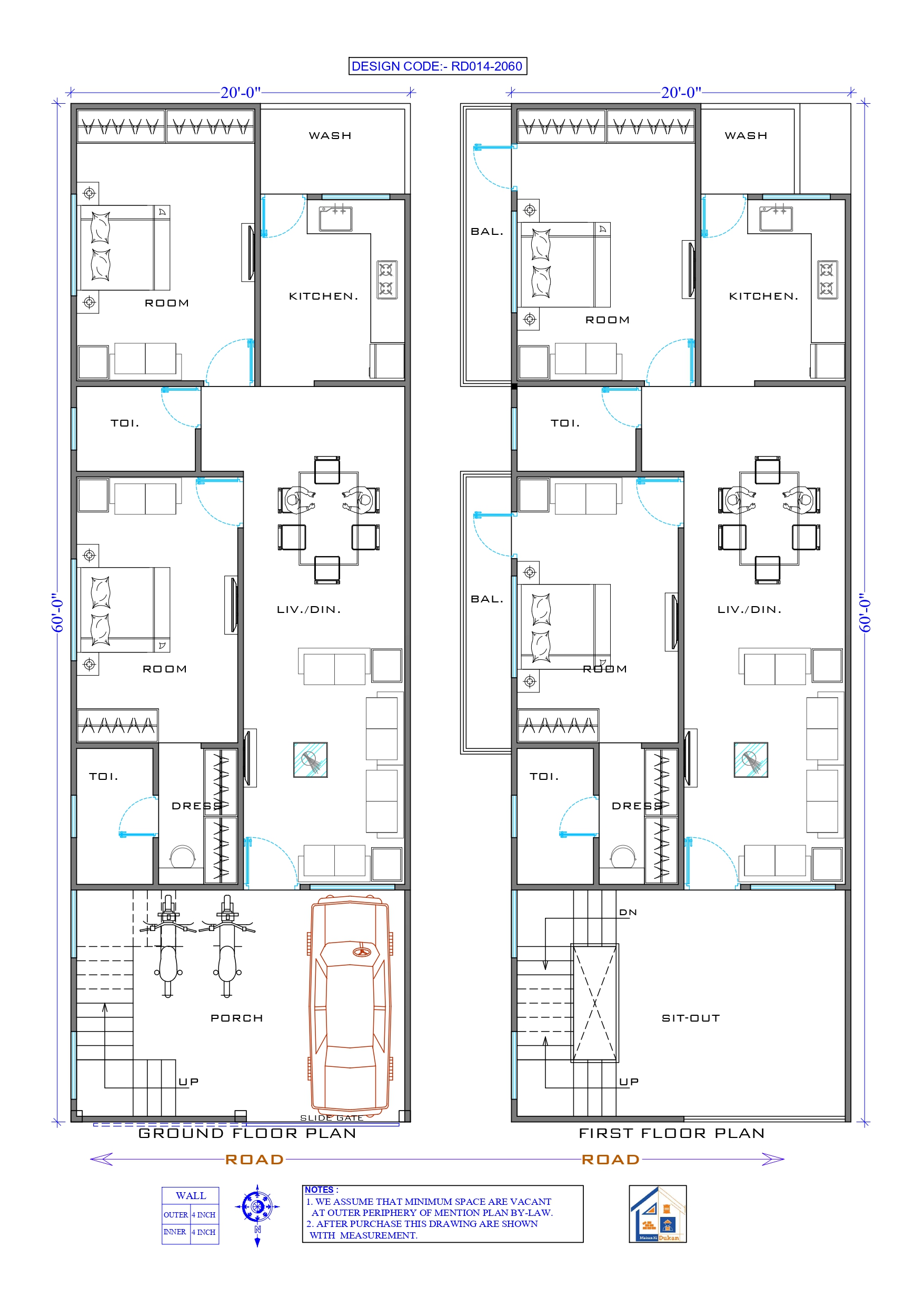 GROUND & FIRST FLOOR II 20X60 II SMALL HOUSE-014