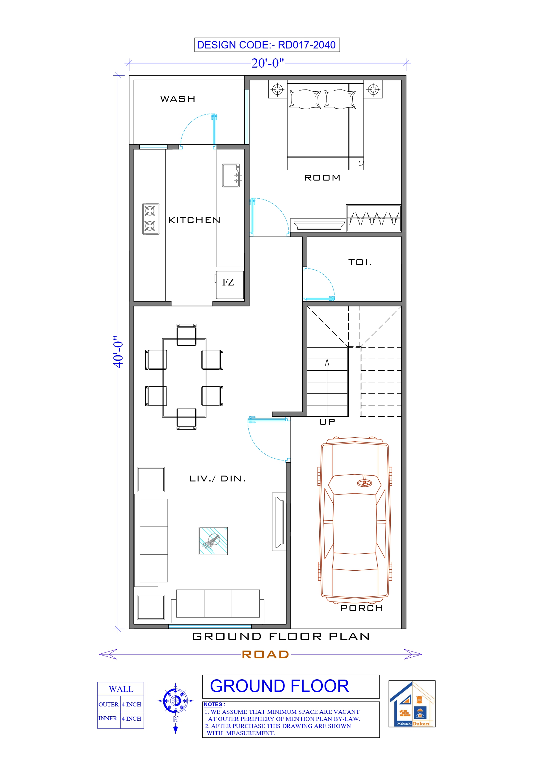 GROUND FLOOR II 20X40 II SMALL HOUSE-017
