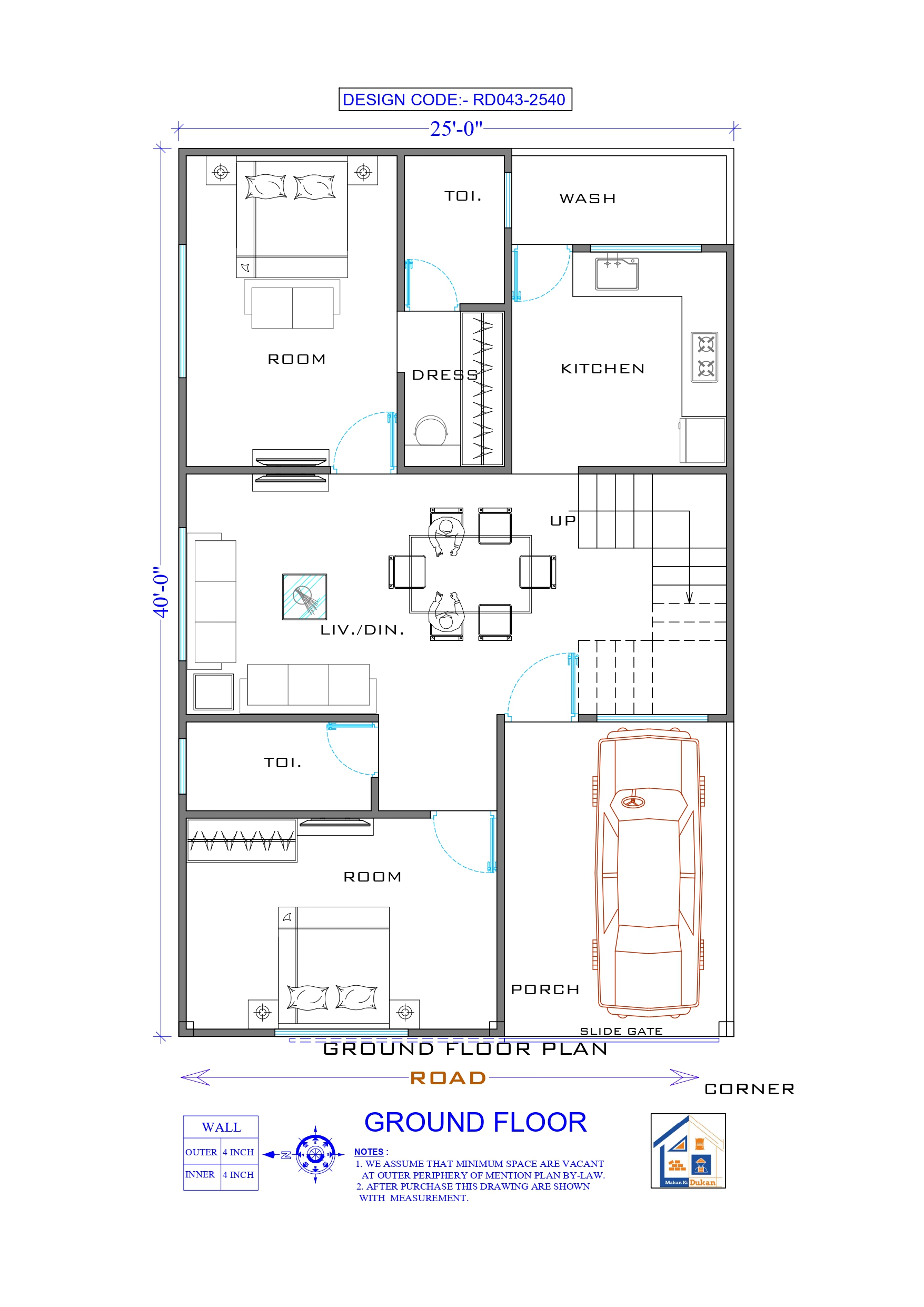 GROUND FLOOR II 25X40 II SMALL HOUSE-043