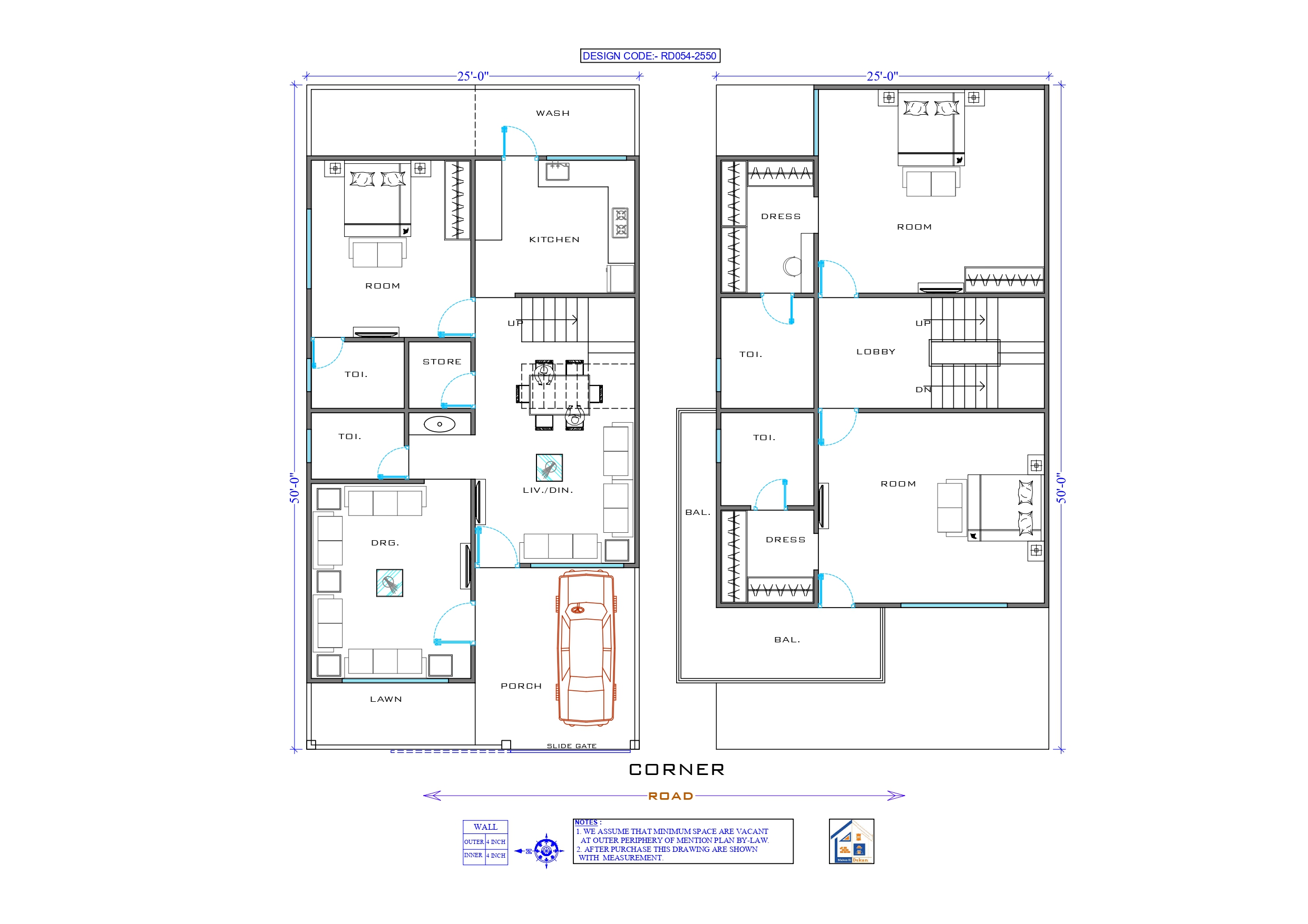 GROUND & FIRST FLOOR II 25X50 II LUXURY HOUSE-054