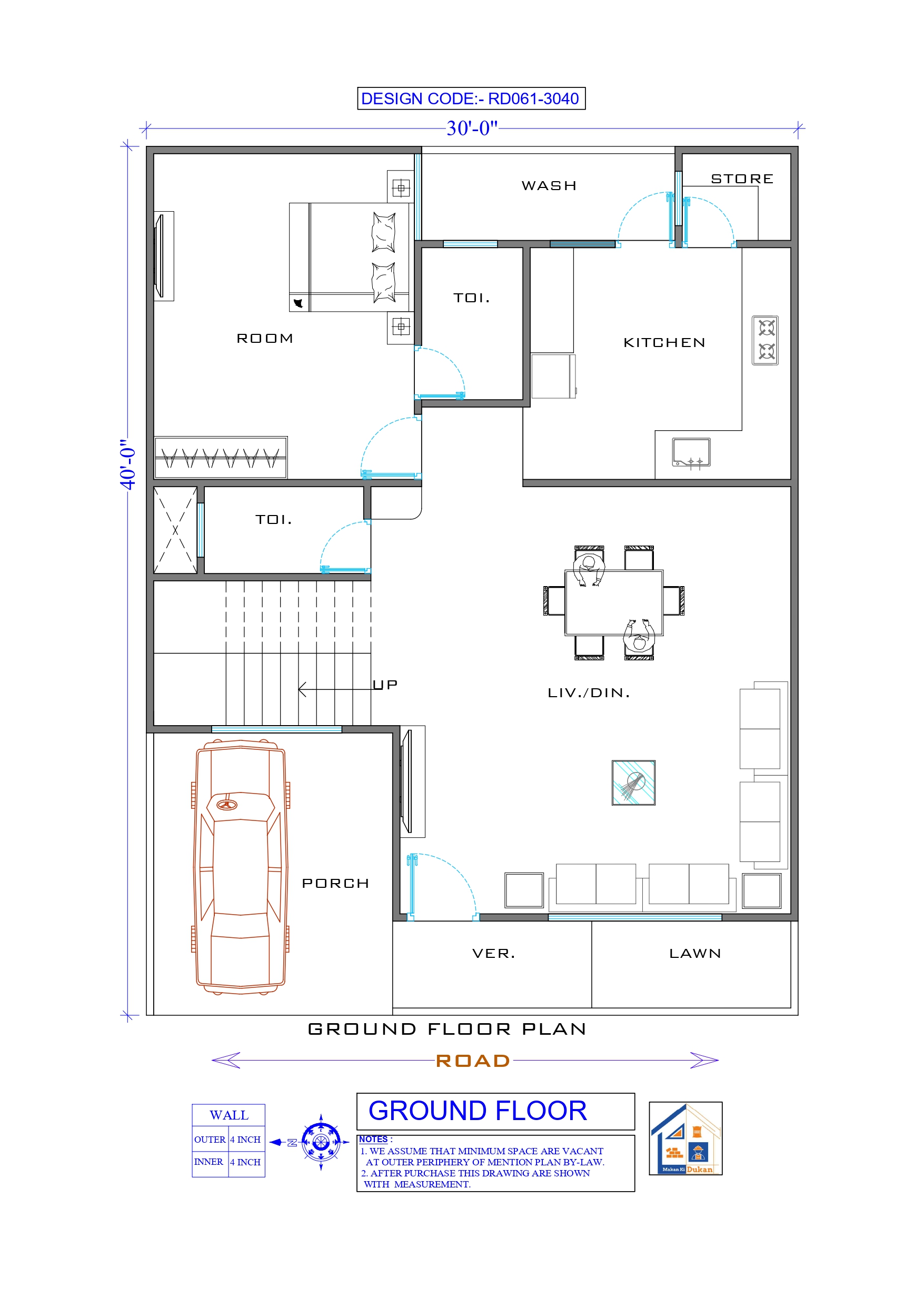 GROUND FLOOR II 30X40 II LUXURY HOUSE-061
