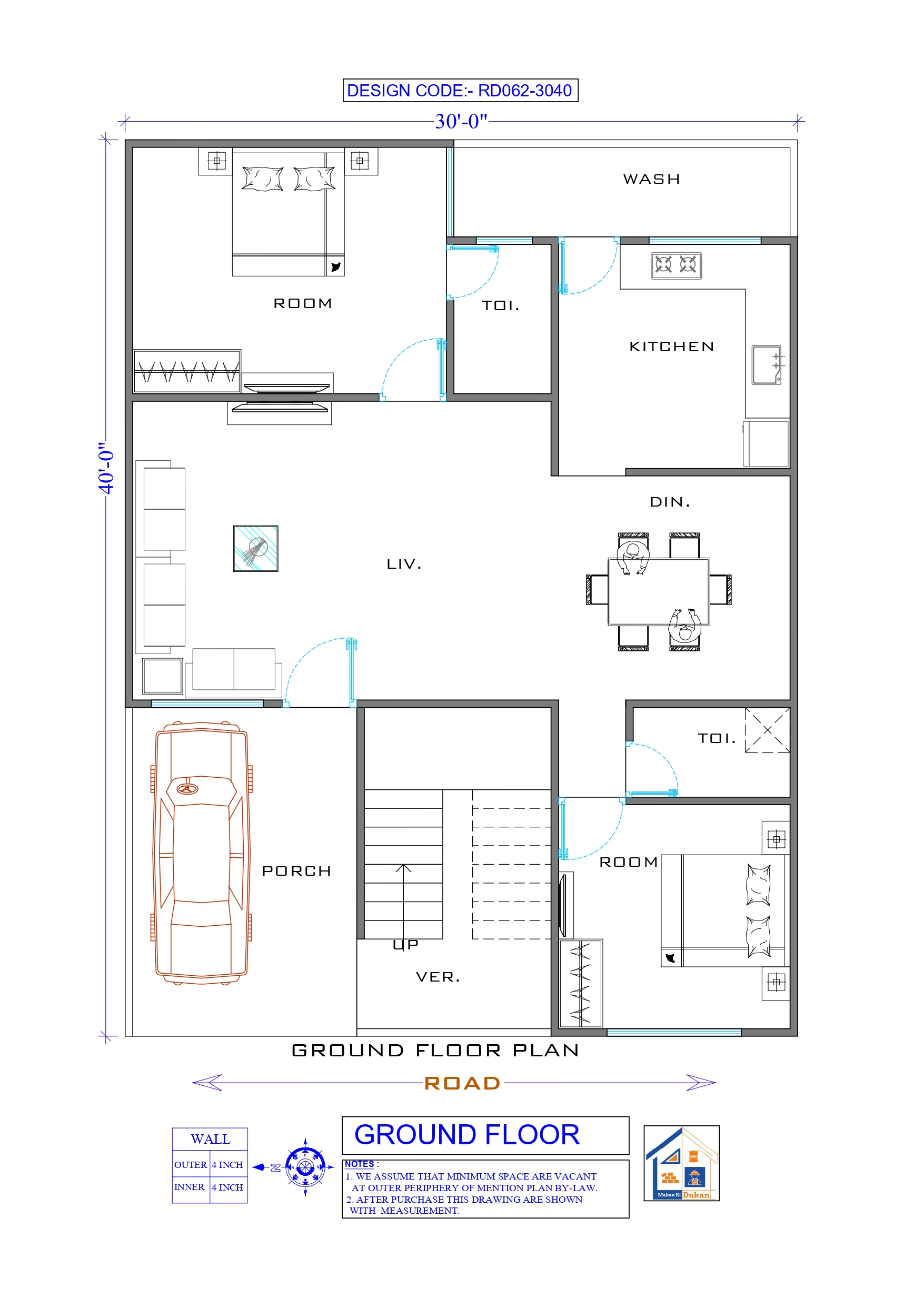 GROUND FLOOR II 30X40 II LUXURY HOUSE-062