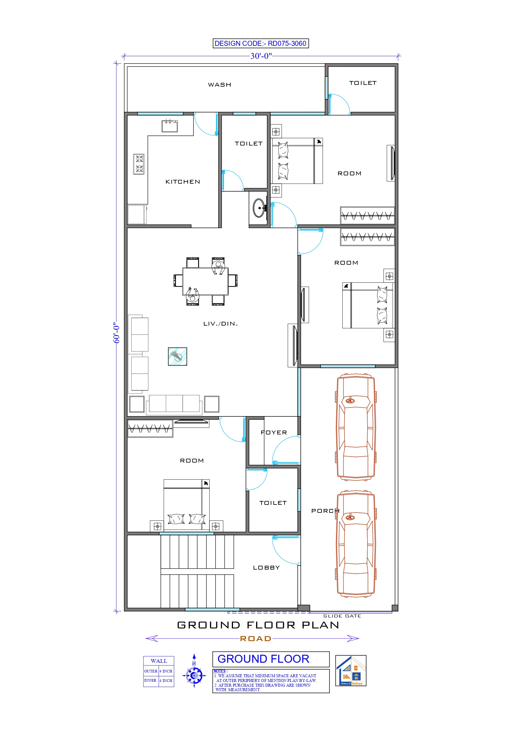 GROUND FLOOR II 30X60 II LUXURY HOUSE-075