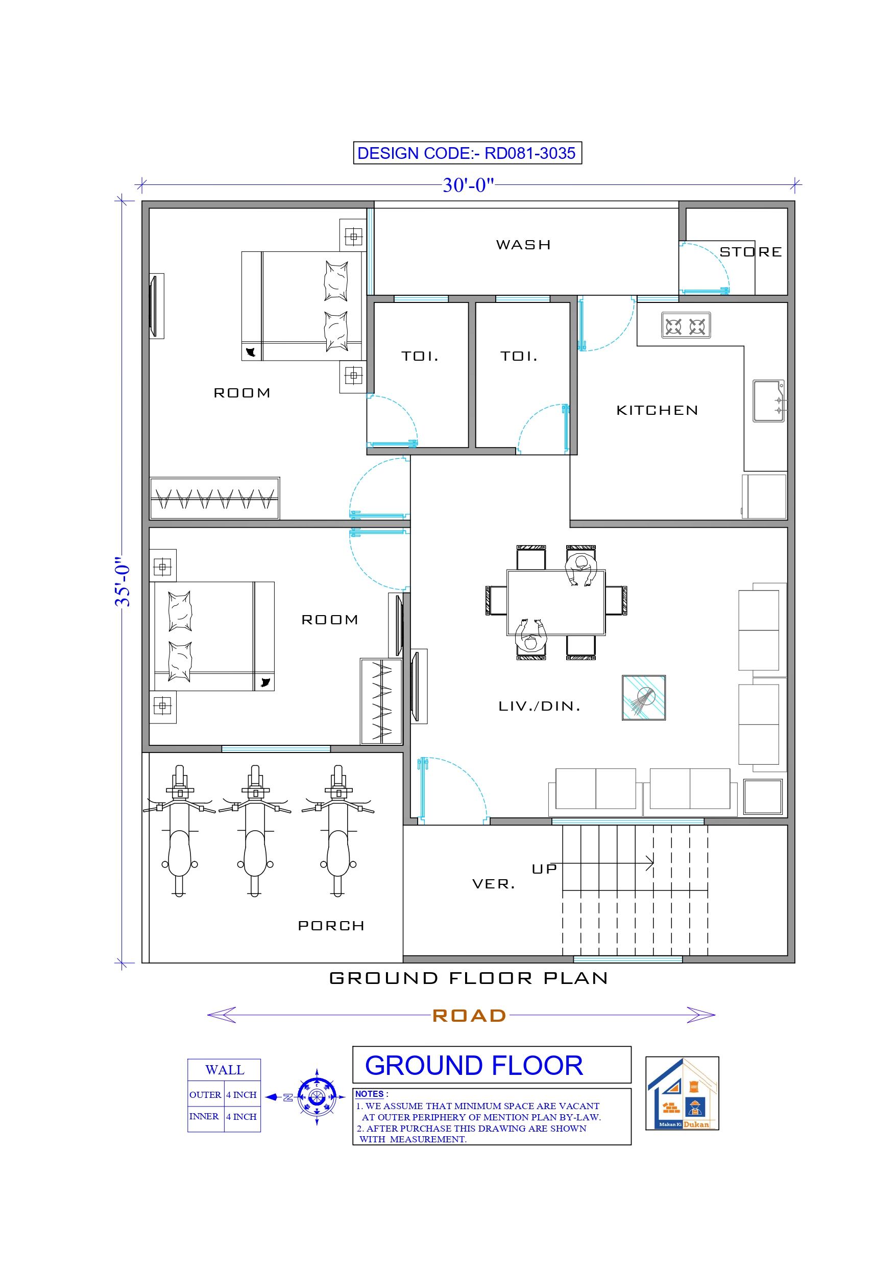 GROUND FLOOR II 30X35 II LUXURY HOUSE-081