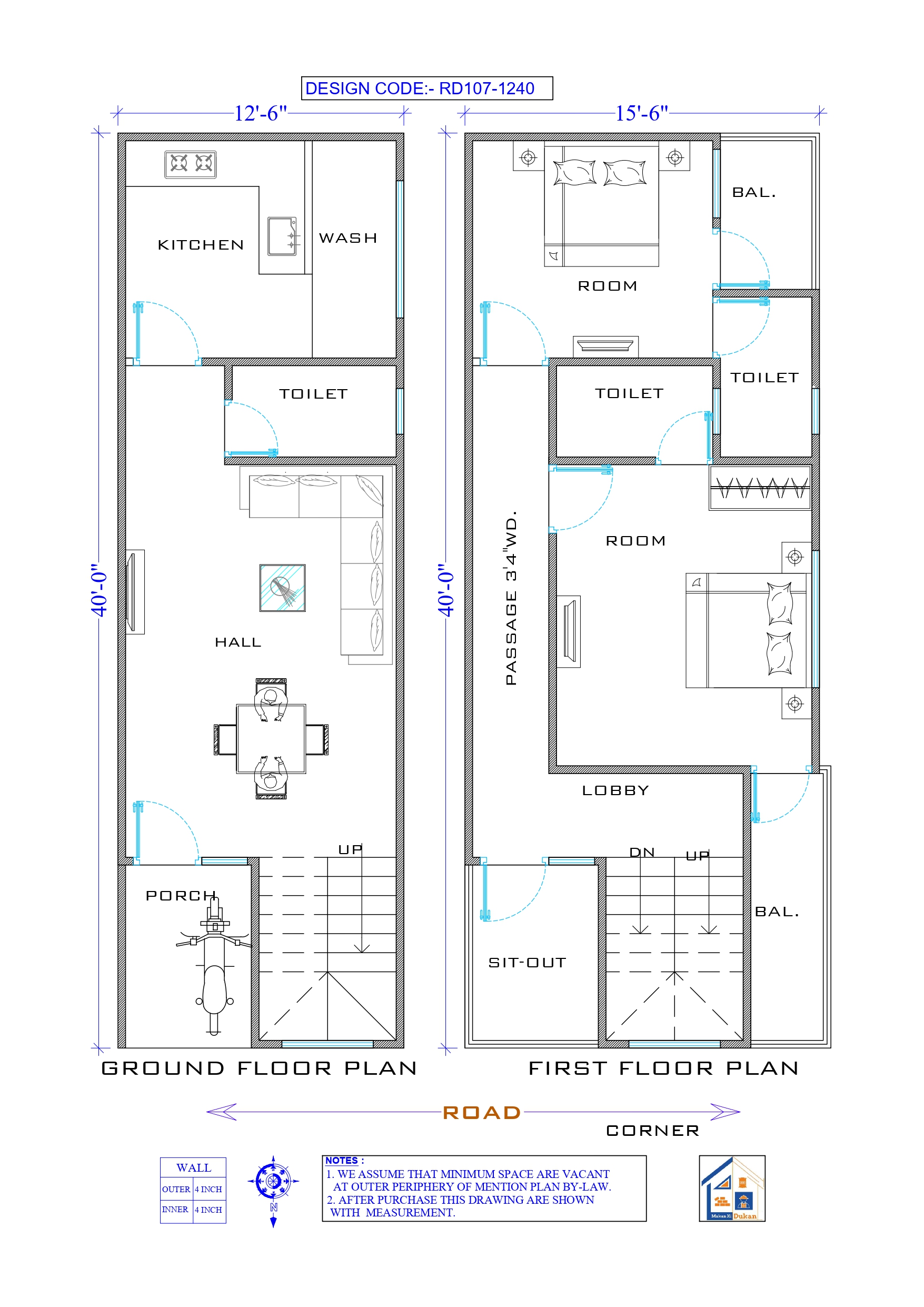 GROUND & FIRST FLOOR II 12.5X40 II LUXURY HOUSE-107