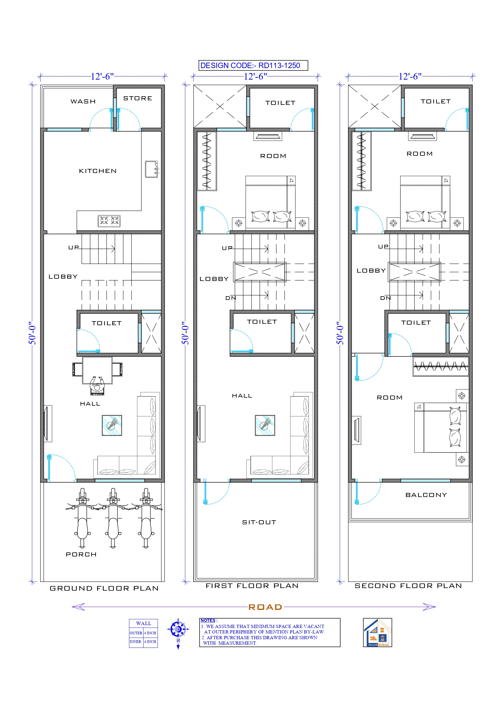 GROUND+2 II 12.5X50 II LUXURY HOUSE-113