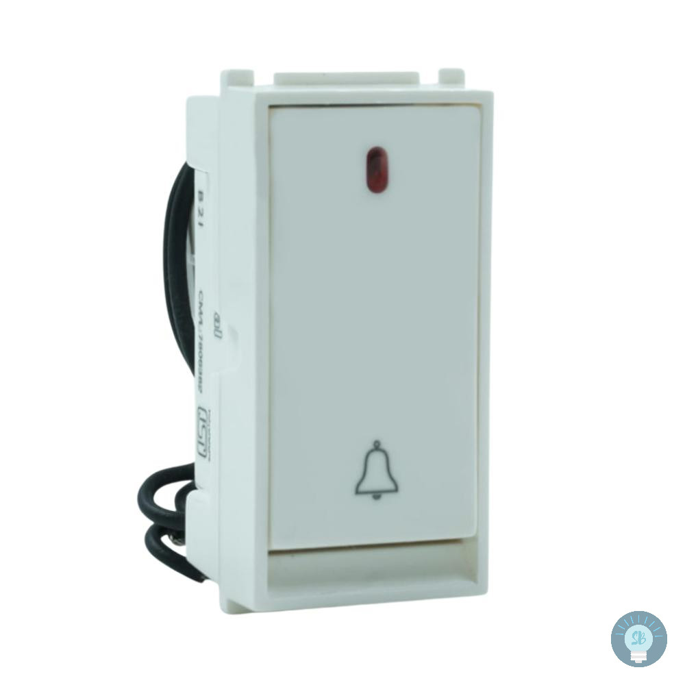 AERO 10AX SWITCHES 240V-(1 MODULE) BELL PUSH SWITCH WITH INDICATOR