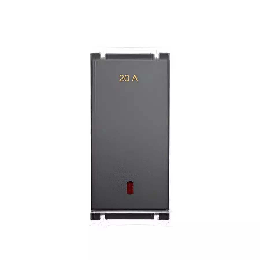 AURA 20AMP SWITCHES 240V-(1 MODULE) 1 WAY SWITCH WITH INDICATOR