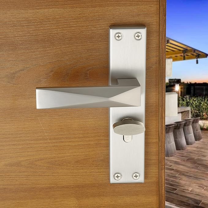LAPO Heavy Duty Main Door Lock Set for Home, Mortise Handles with Keys and 60mm Cylinder, 45x45 mm Lockbody, Handle Lock for Bedroom, Office, Hotel (Satin Matt Finish,3 Years Warranty) Cy-131