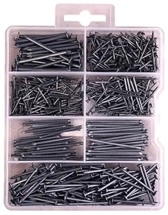 DIY Crafts Pack Of 150 Pcs, Big Box, HARDWARE NAIL KIT Picture Hanging Nails, Finish, Wire, Brad Common Use. This Kit comes in an Organized Plastic B (Pack Of 150 Pcs, Big Box)