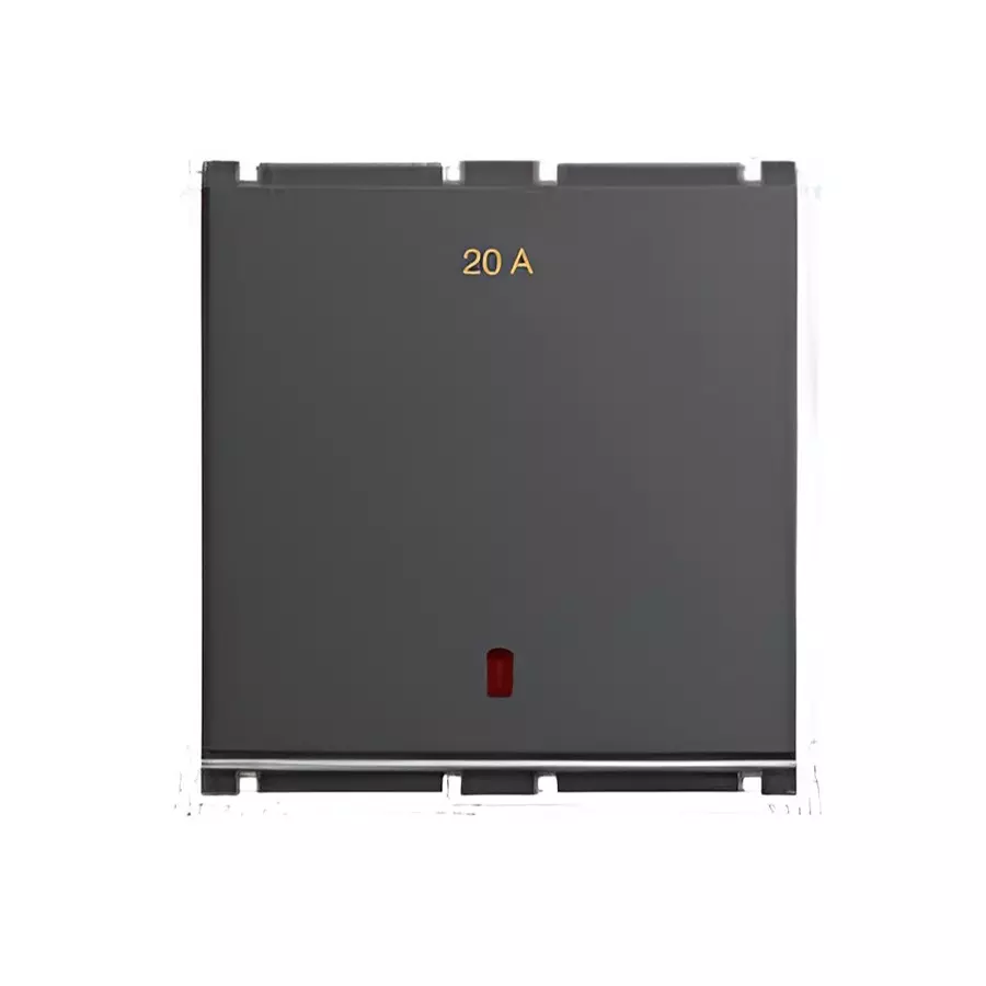AURA 20AMP SWITCH 240V-(2 MODULE) 1 WAY SWITCH WITH INDICATOR