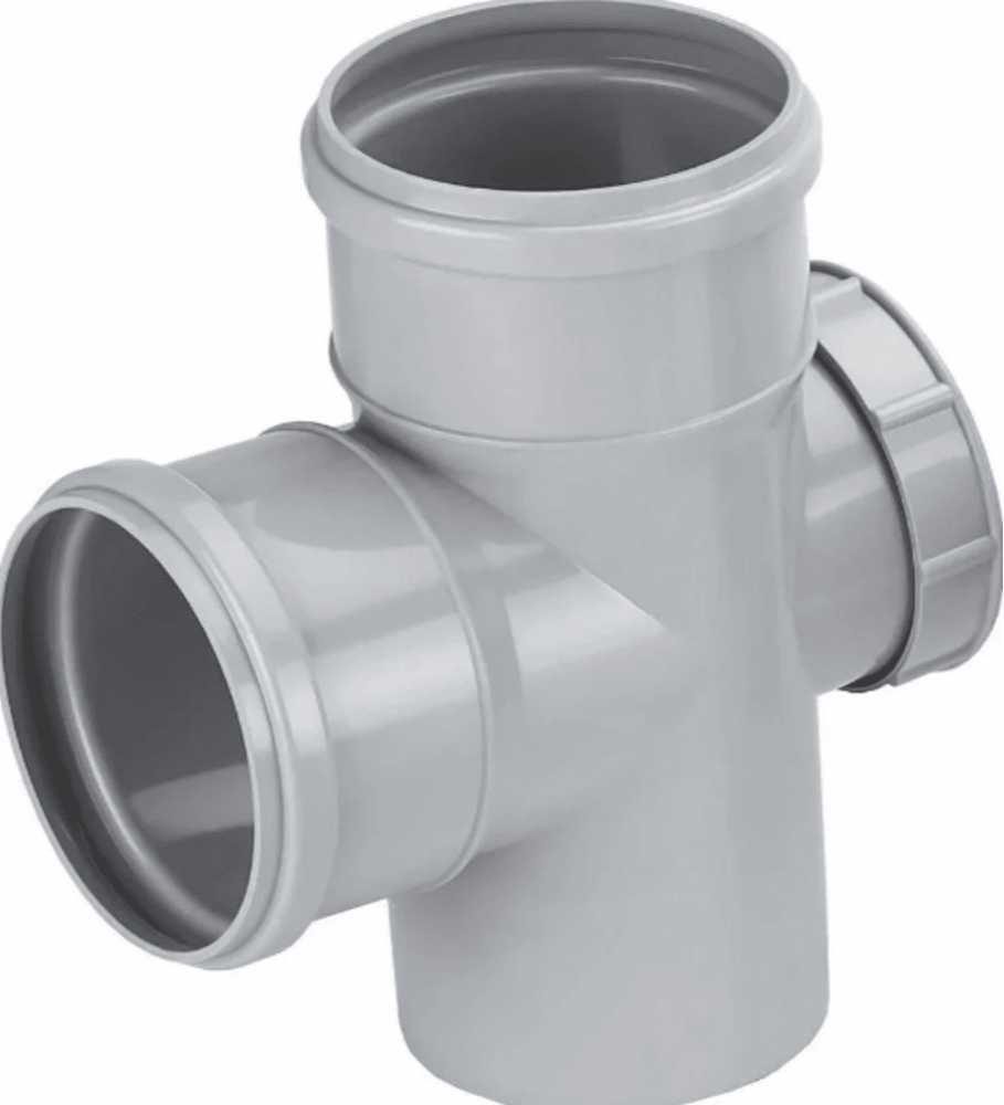 APOLLO DOUBLE TEE SWR FITTING WITH RING UPVC PIPE FITTINGS