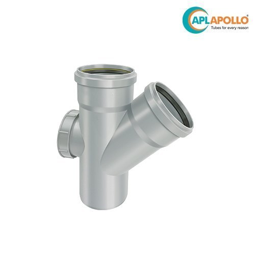 APOLLO SINGLE Y WITH DOOR SWR FITTING WITH RINGS UPVC PIPE FITTINGS