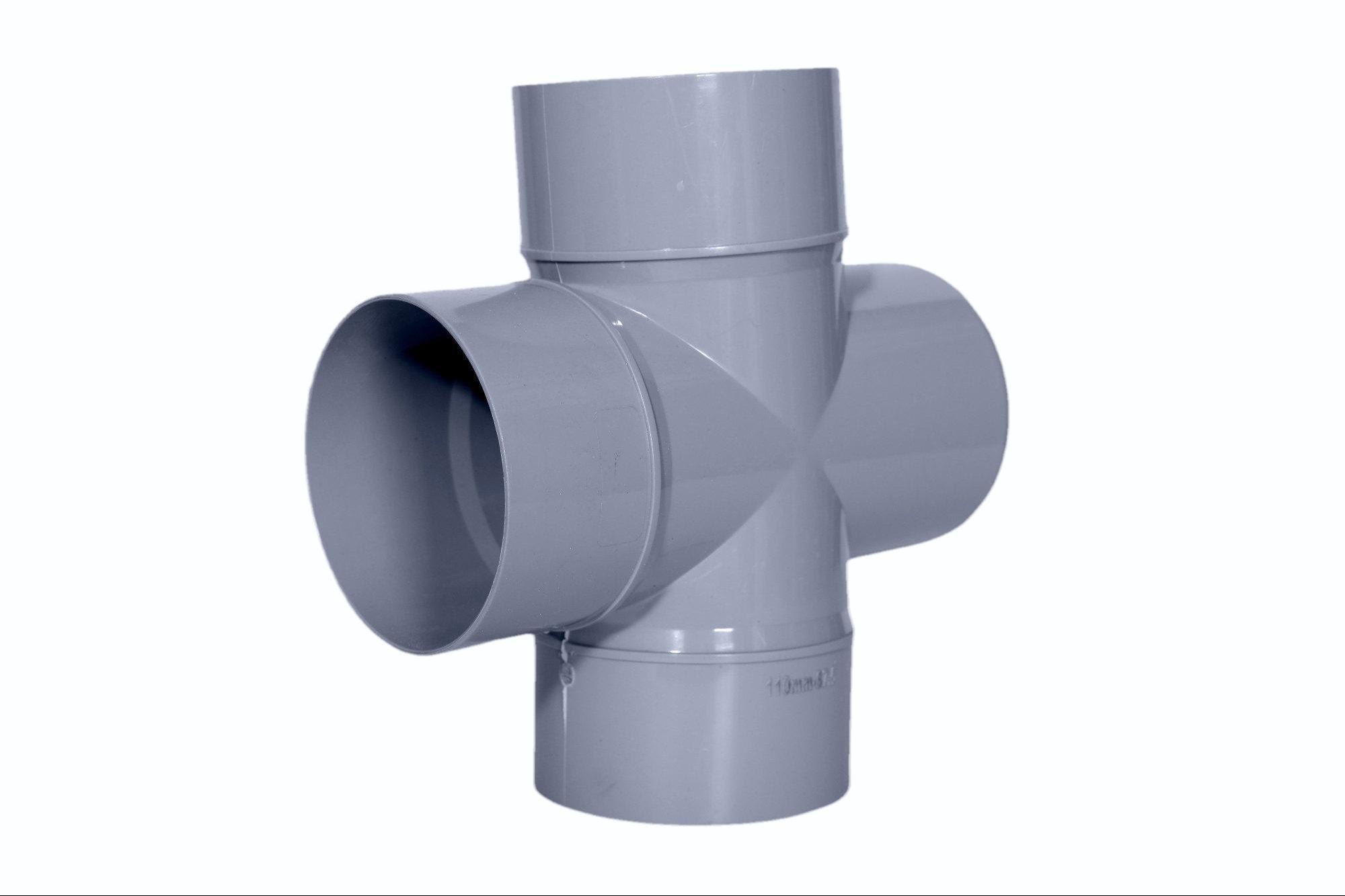 APOLLO DOUBLE TEE SWR FITTING WITH RINGS UPVC PIPE FITTINGS