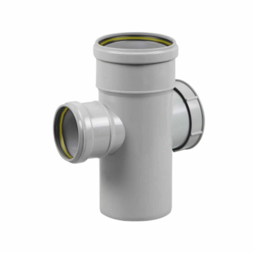 APOLLO REDUCING TEE WITH DOOR SWR FITTING WITH RINGS UPVC PIPE FITTINGS