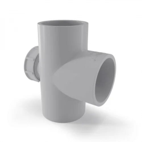 APOLLO DOUBLE TEE SELF FIT WITH DOOR SWR FITTING SELF FIT UPVC PIPE FITTINGS
