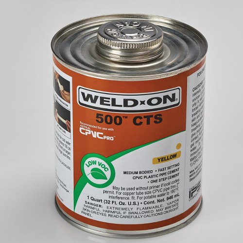 ASTRAL PIPE IPS WELD ON 500 CTS ADHESIVE SOLUTION YELLOW SOLVENT CEMENTS AND PRIMER