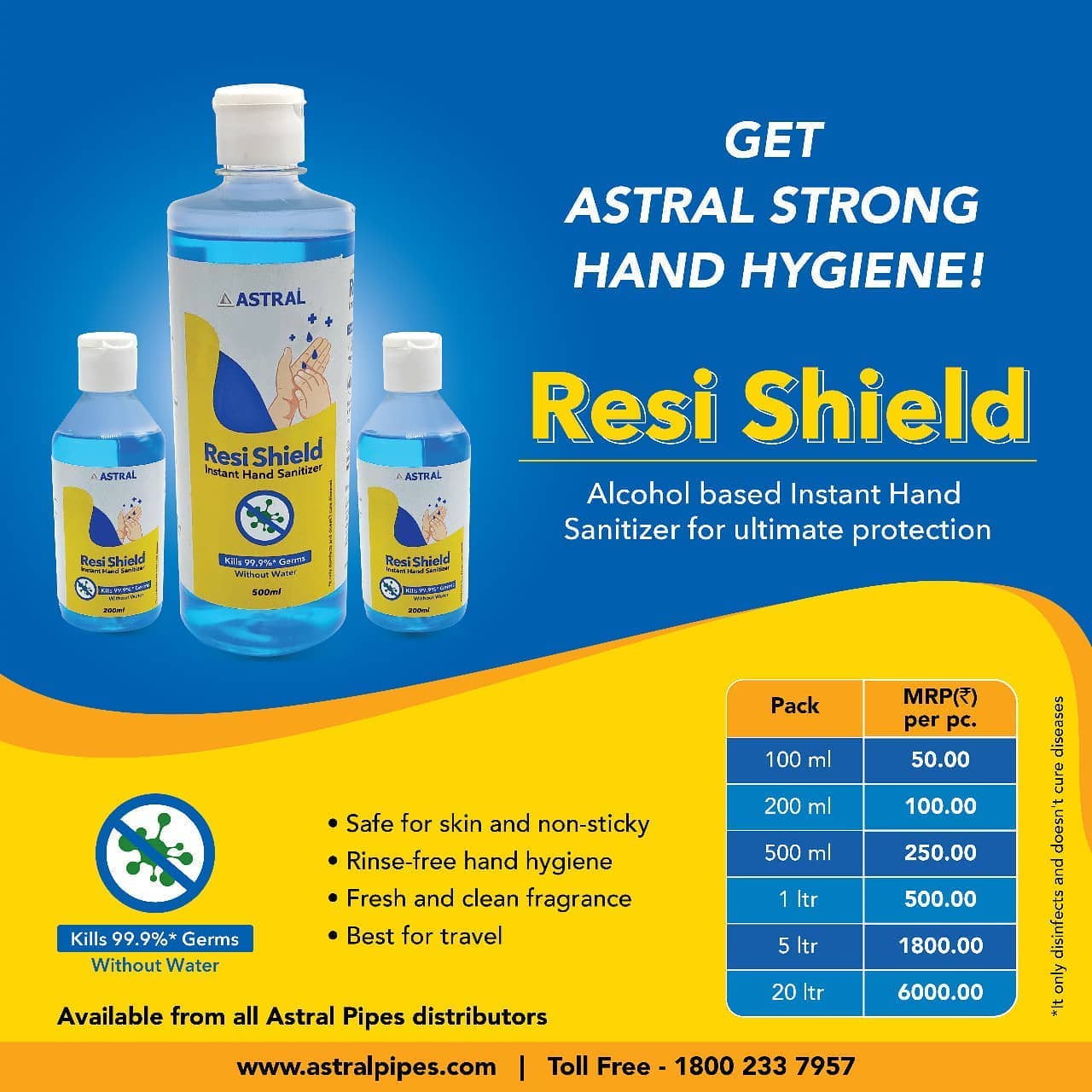 ASTRAL PIPE RESI - SHIELD CPVC PIPES FITTING ANCILLARY PRODUCTS