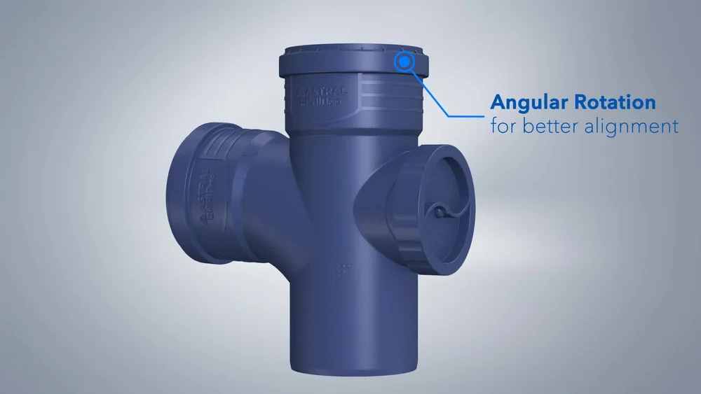 ASTRAL TEE WITH DOOR SWEPT DRAIN PRO PIPES FITTINGS