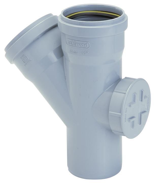 ASHIRVAD SINGLE Y WIH DOOR SILENT PLUS SWR SYSTEM- PUSHFIT PIPE FITTING