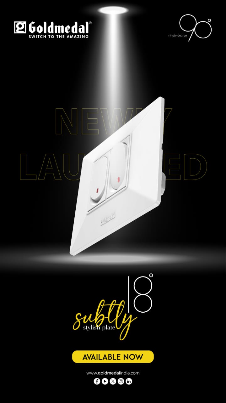 GOLDMEDAL 18 DEGREE 1M PLATE (98*90 mm ) WITH MOUNTING FRAME 90 DEGREE SERIES