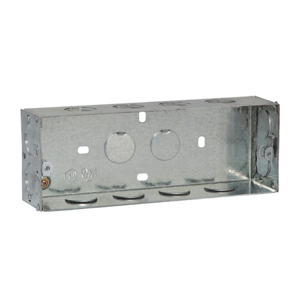 GOLDMEDAL 90 DEGREE 8M GALVANIZED FLUSH MOUNTING METAL GANG BOXES (230*73*51) HORIZONTAL