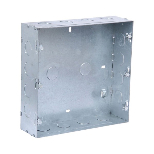 GOLDMEDAL 90 DEGREE 16M GALVANIZED FLUSH MOUNTING METAL GANG BOXES (230*144*60)