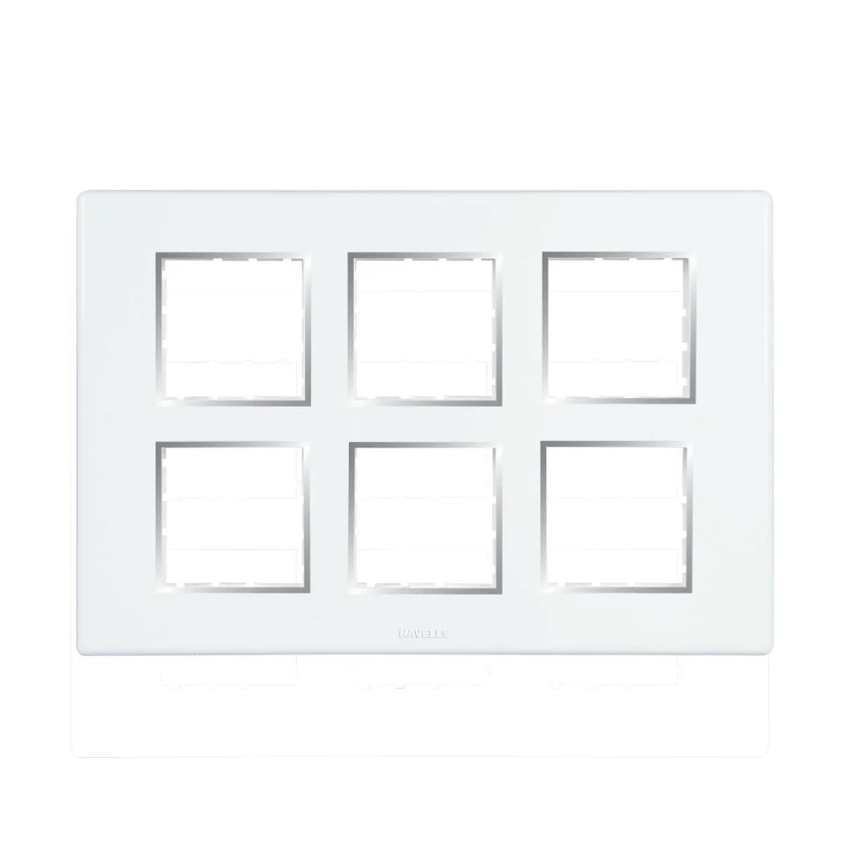 HAVELLS 12 M FRAMEIO (CHROME BEZEL) MODULAR COMBINED PLATES