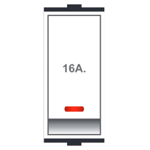 VETO VYOMA SERIES 16 AMP. SWITCH WITH INDI. - 1M MODULAR SWITCH